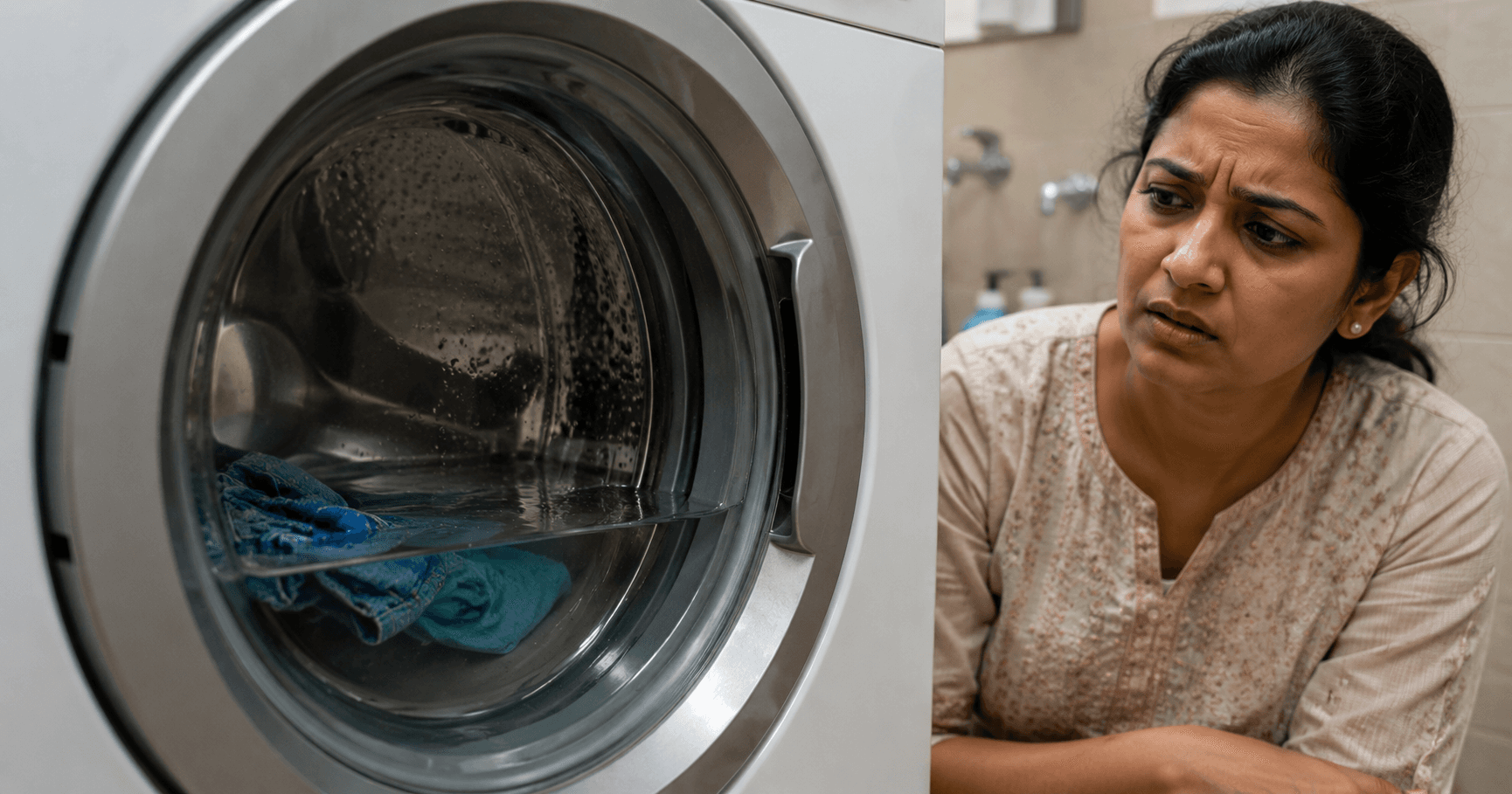 Washing Machine Paani Nahi Nikal Rahi — Fix Karo 5 Steps Mein
